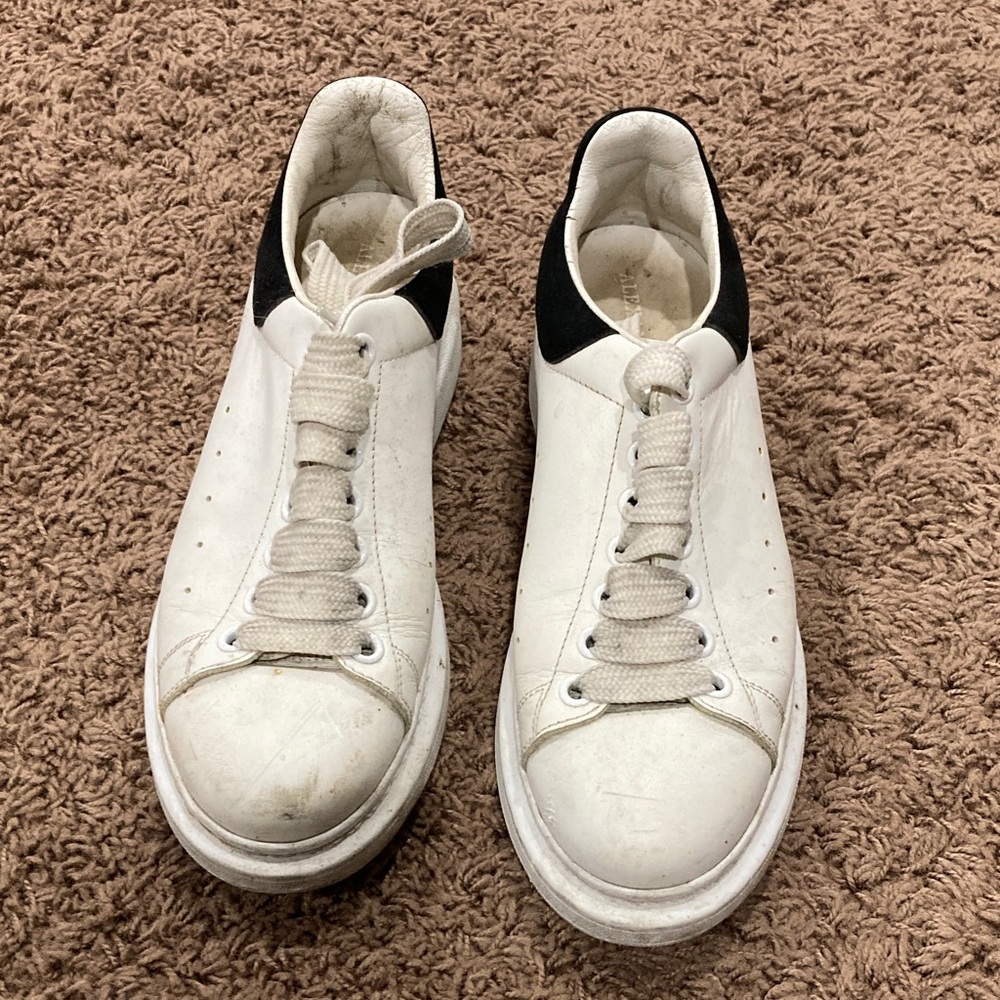 Alexander McQueen White and Black Men's Sneakers